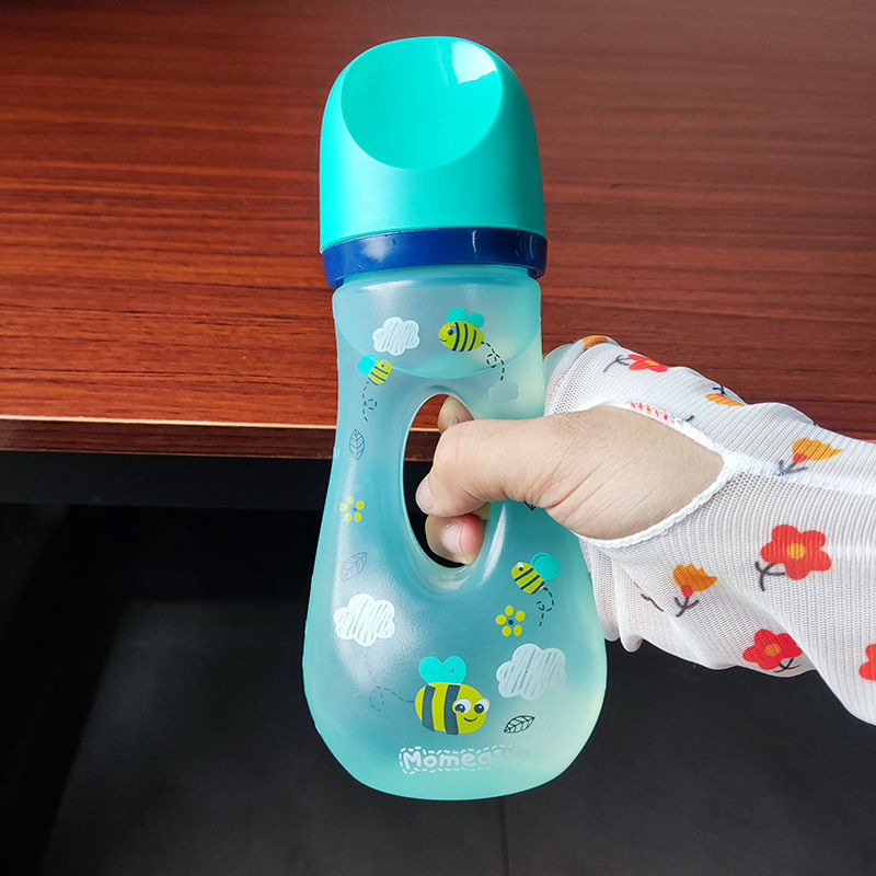 Miniatura: Mamadeira Infantil Antivazamento com Canudo de Silicone – Ideal para Bebês