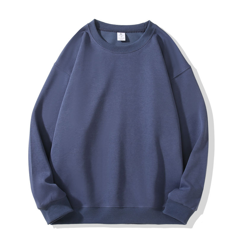 Miniatura: Novo tecido pesado masculino/feminino estilo simples moletom moda cor sólida