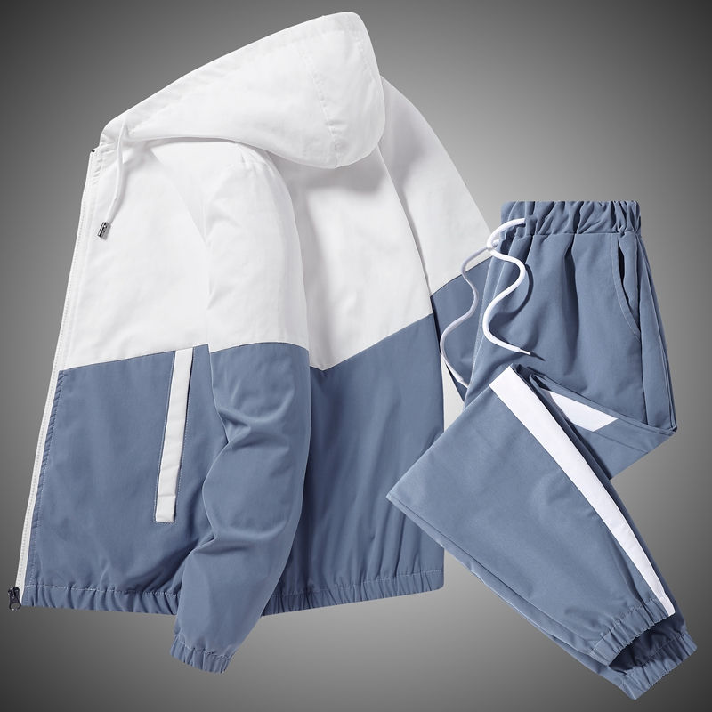 Miniatura: Conjunto de Agasalho Masculino 2026: Jaqueta e Calça Esportiva Casual com Capuz