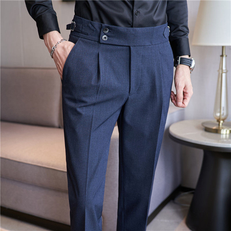 Miniatura: Calça Social Masculina Slim Fit Cintura Alta 2025 – Calça Elegante
