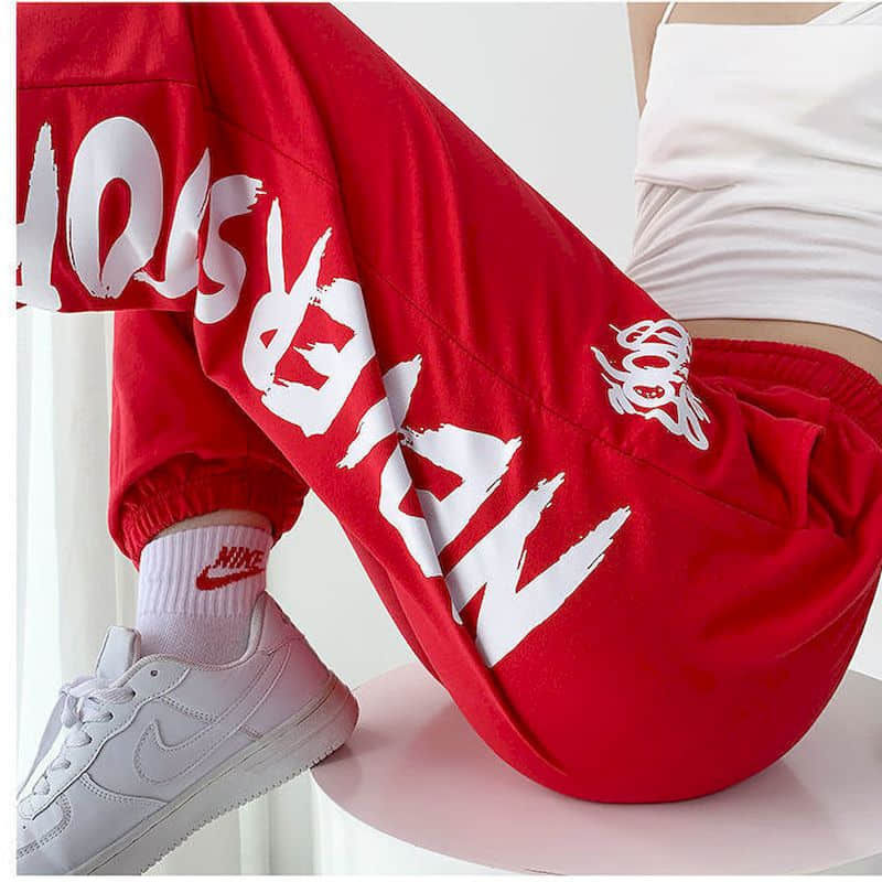 Miniatura: Jazz Women's Pants Printed Letter Casual High Street Y2k Pants Vintage Sweatpant