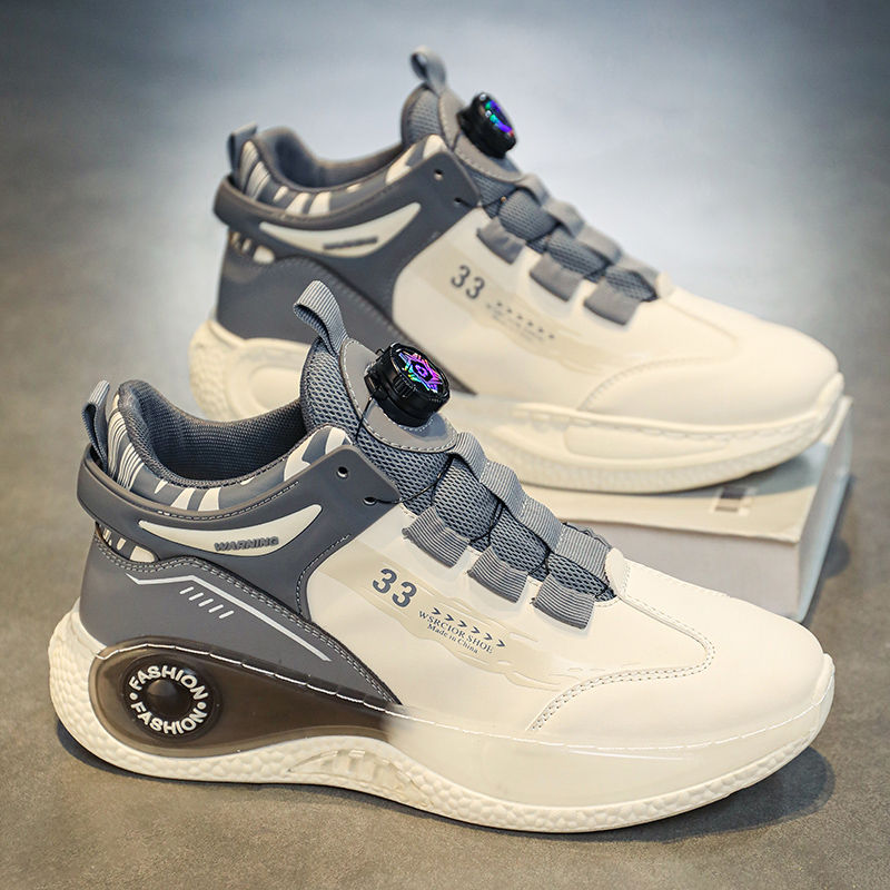 Miniatura: Mens Sneakers with Rotating Buckle Comfy Non Slip Lace up Durable Shoes for Mens