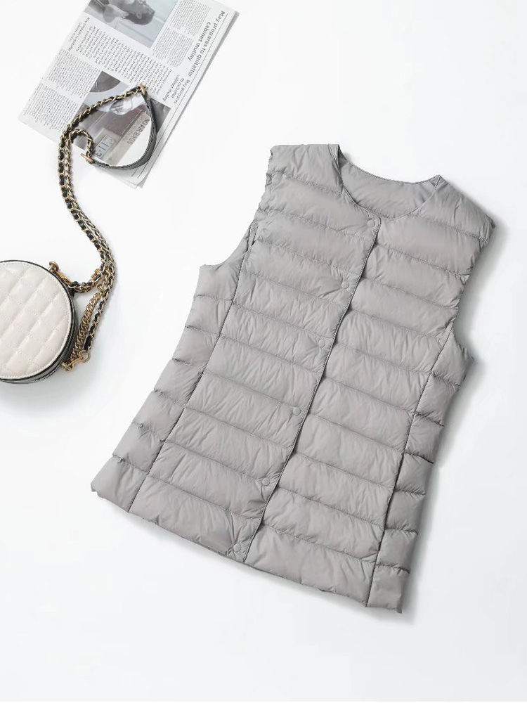 Miniatura: 2023 New Winter 90% Ultra Light White Duck Down Women Vest Thin Coat Women Down 