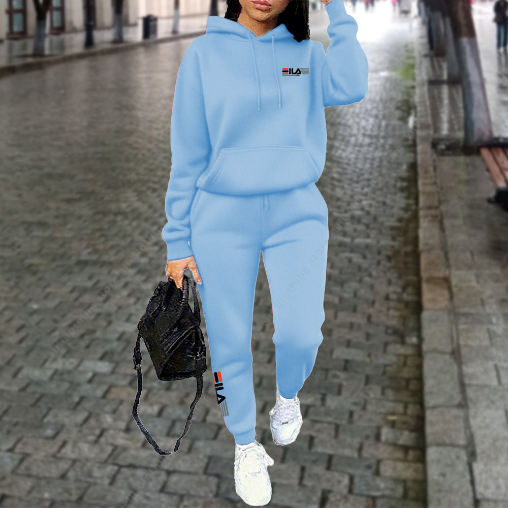 Conjunto Feminino 2 Peças Moletom com Calça – Hoodie Esportivo de Inverno