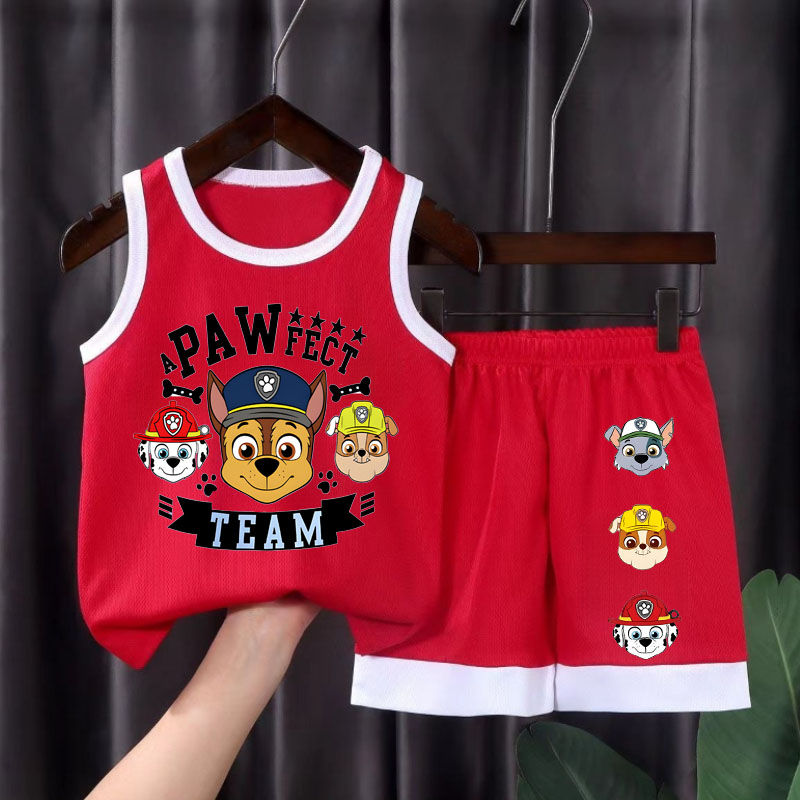 Miniatura: Conjunto Infantil Estilo Basquete com Personagens – Regata e Shorts Leves