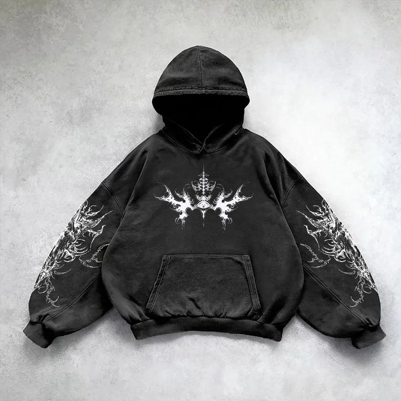 Miniatura: Harajuku Hoodie Skull Goddess Print Hoodies Women Y2k Tops Oversized Sweatshirt 