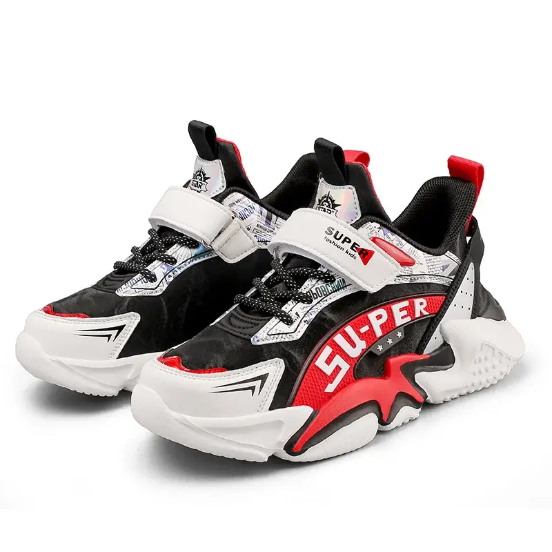 Miniatura: Sport Kids Leather Sneakers Four Season Boys Casual Shoes Non Slip Children Fash