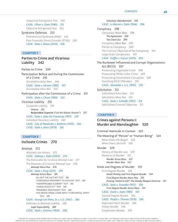 Thumbnail: Criminal Law 12th Edition | Book Contents