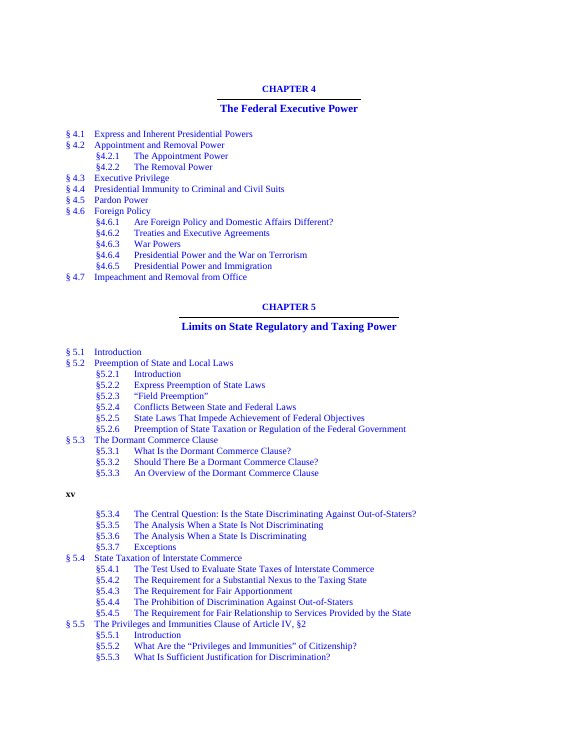 Thumbnail: Constitutional Law Principles And Policies 6th Edition | book Contents