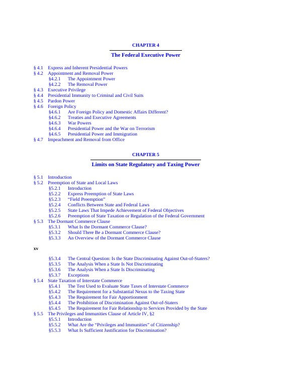 Thumbnail: Constitutional Law Principles And Policies 6th Edition | book Contents