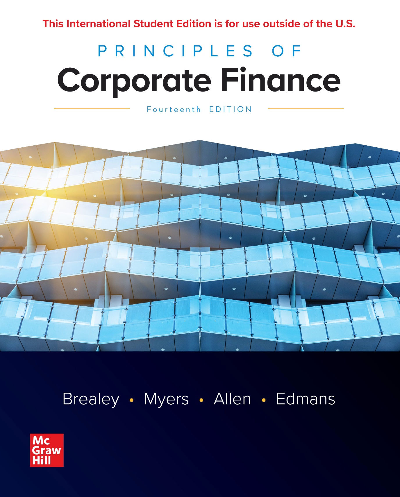 ISE Principles of Corporate Finance 14th Edition – Richard A. Brealey | Book Cover