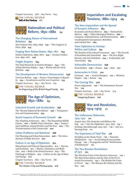 Thumbnail: Western Civilization: Beyond Boundaries, Volume II: Since 1560 7th Edition | Book Contents