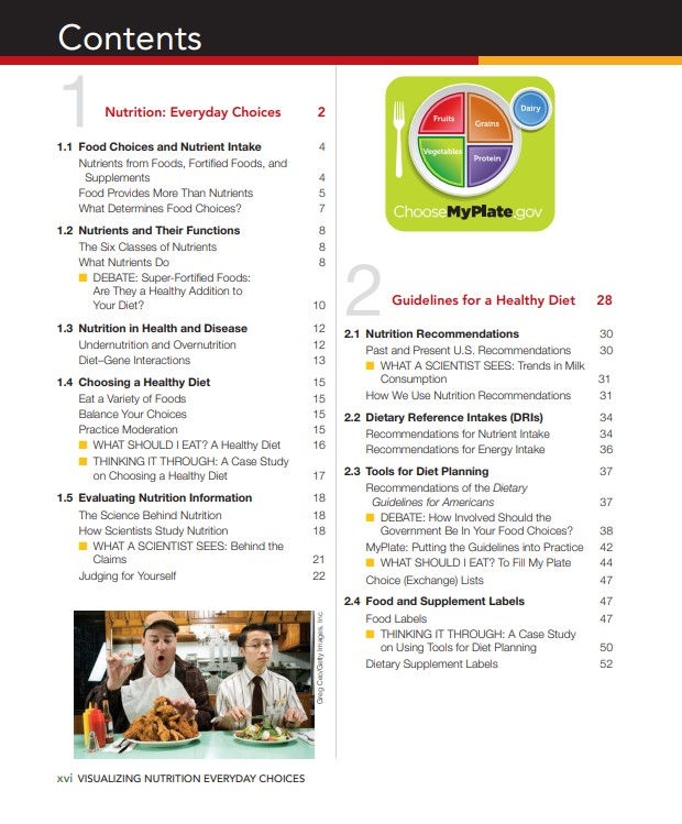Thumbnail: Visualizing Nutrition: Everyday Choices 3rd Edition | Book Contents