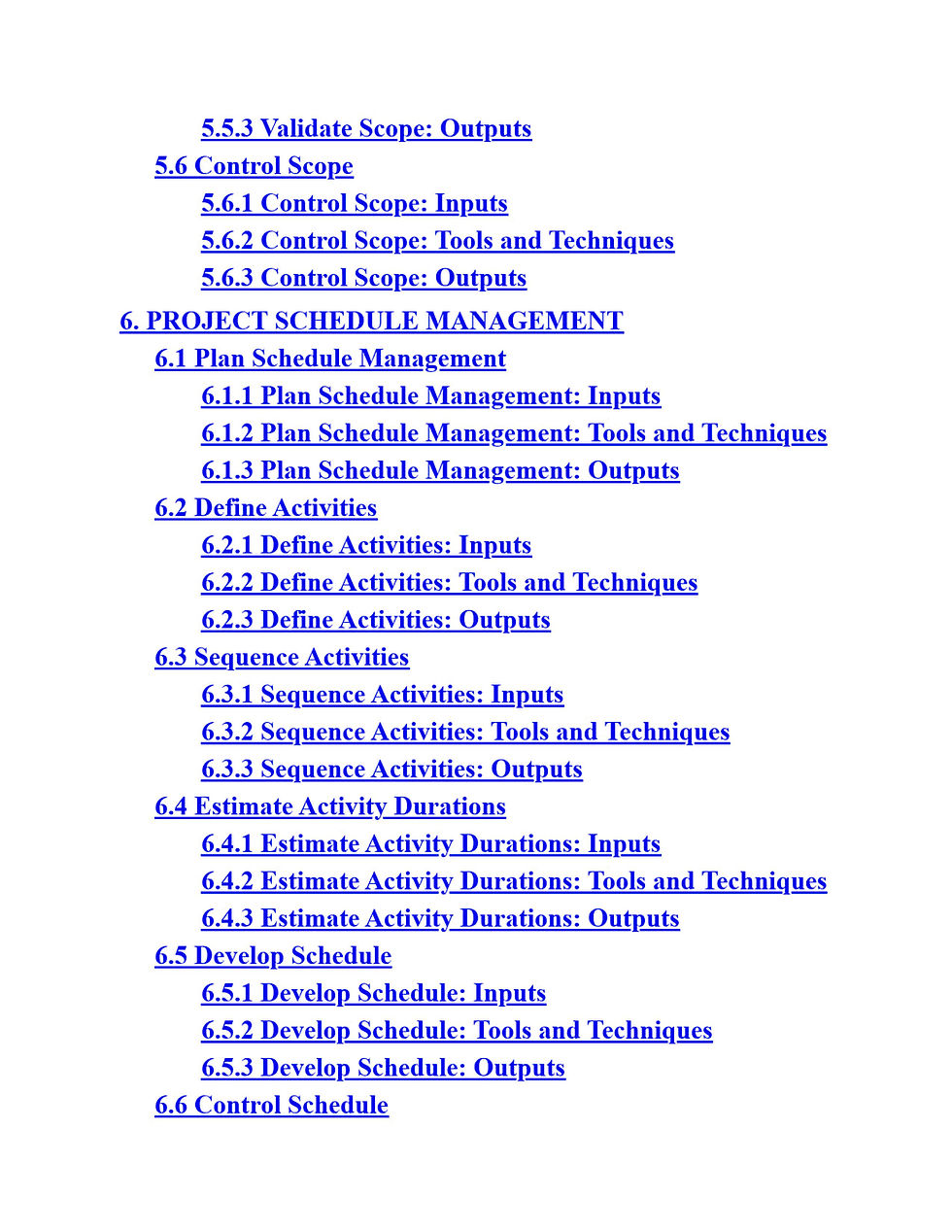Thumbnail: A Guide to the Project Management Body of Knowledge 6th Edition
