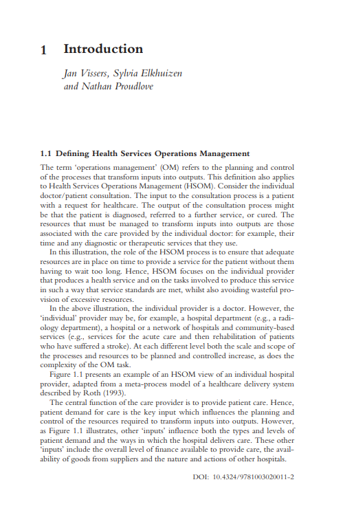 Thumbnail: Operations Management for Healthcare 2nd Edition