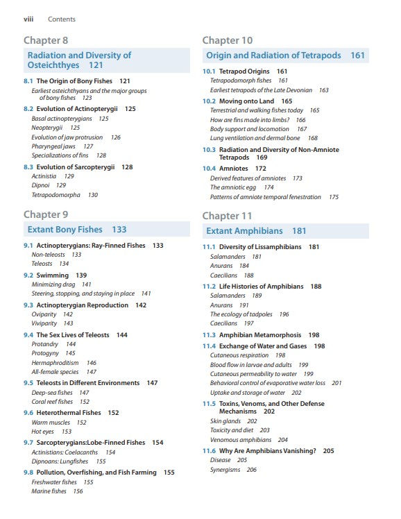 Thumbnail: Vertebrate Life 10th Edition | Book Contents