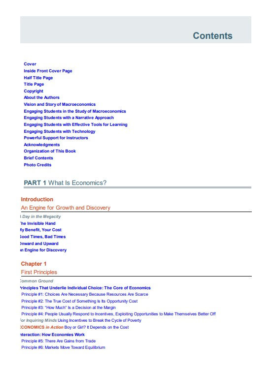 Thumbnail: Macroeconomics 5th Edition | Book Contents