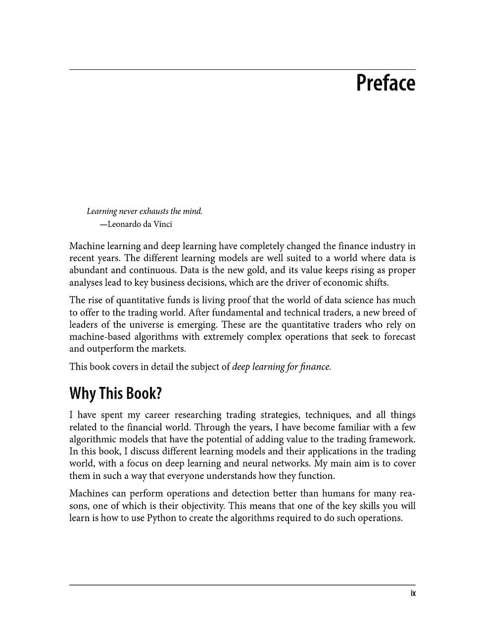 Thumbnail: Deep Learning for Finance: Creating Machine & Deep Learning Models for Trading in Python ISBN: 1098148398 | Book Preview