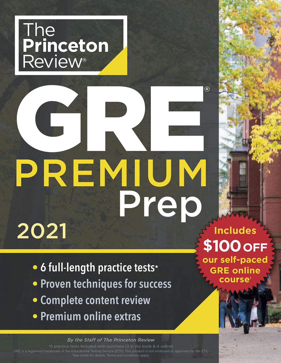 Princeton Review GRE Premium Prep, 2021: 6 Practice Tests + Review & Techniques | Book Preview