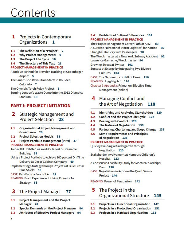 Thumbnail: Project Management A Managerial Approach 10th Edition | Book Contents