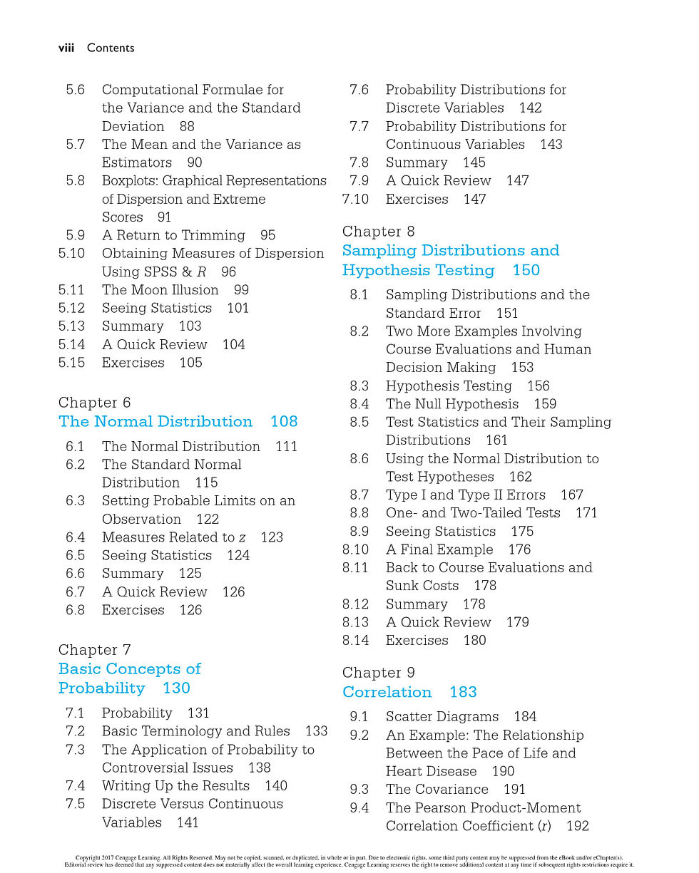 Thumbnail: Fundamental Statistics for the Behavioral Sciences 9th Edition | Book Preview