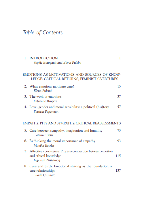 Thumbnail: Emotions and Care: Interdisciplinary Perspectives