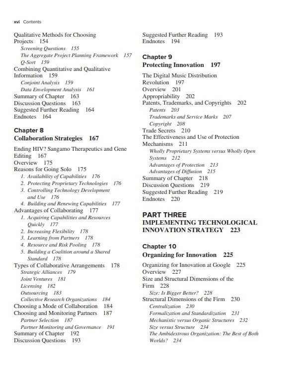 Thumbnail: Strategic Management of Technological Innovation 6th Edition | Book Contents