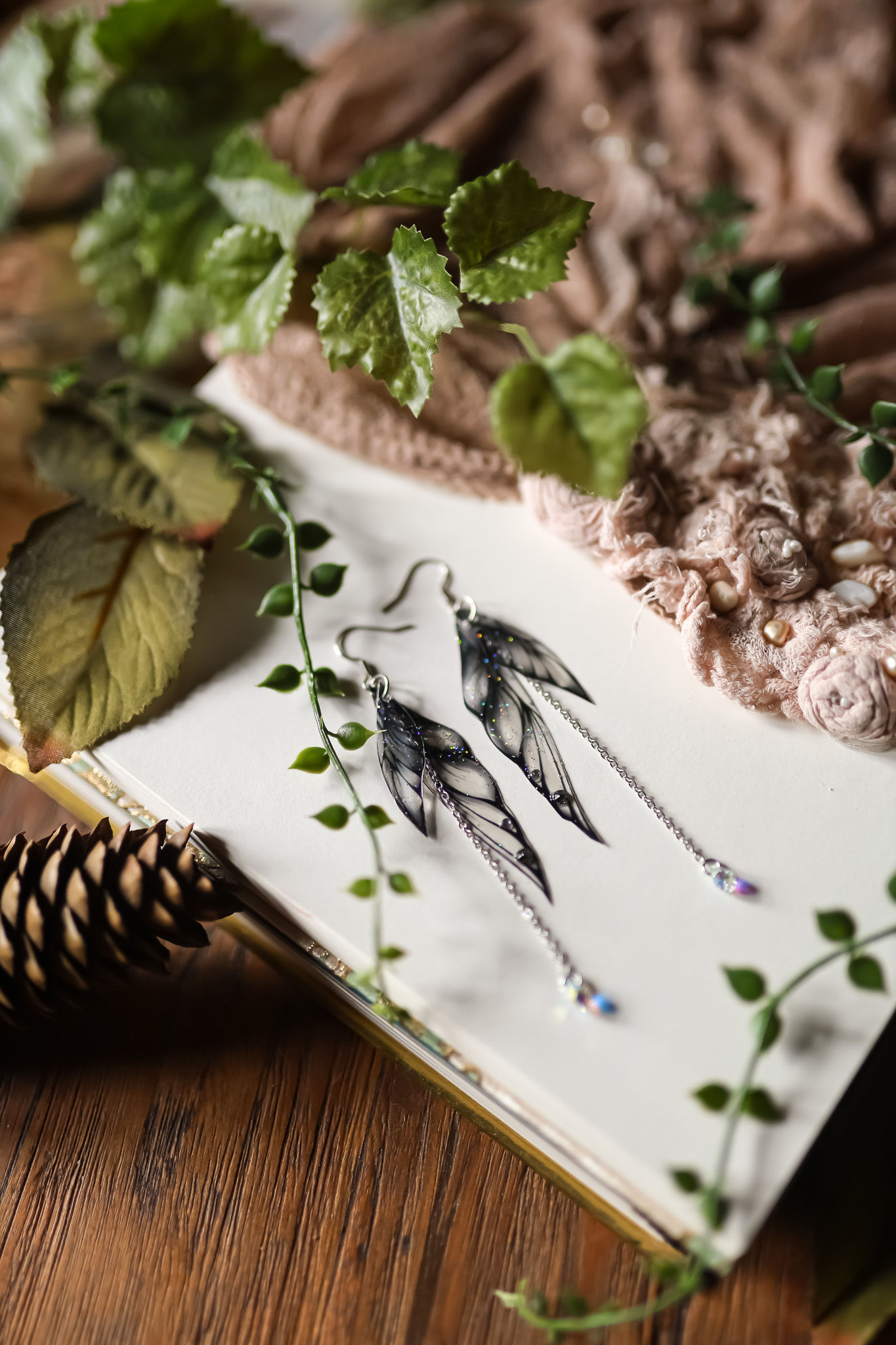 Belle de Nuit - boucles d'oreilles