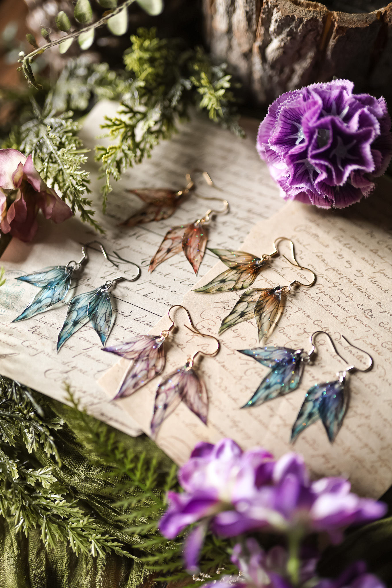 Aquarelle - boucles d'oreilles