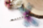 bijoux ailes de fée barrette à cheveux papillon elfique fantasy féerique cristal couleur violet bleu