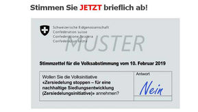 Volksinitiative: Zersiedelung
