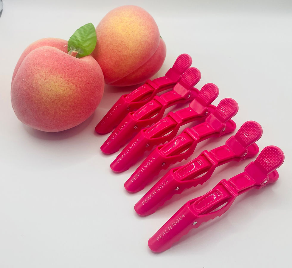 Peach Nova hair sectioning clips pk of 6