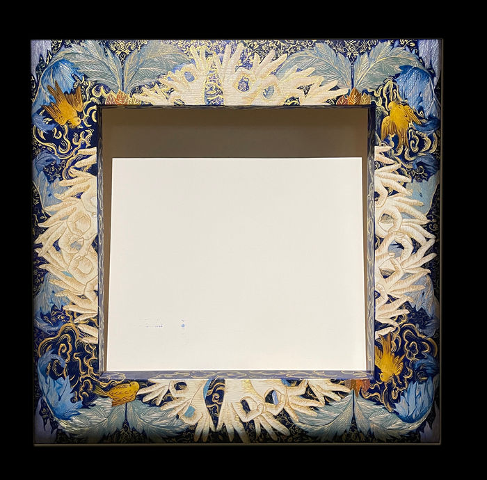 Bliss 油彩 松木Oil on wood 55x55cm 2021(黑背景).jpg