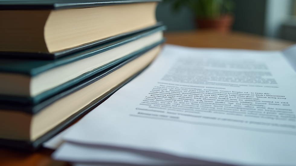 Eye-level view of a collection of insurance policy books