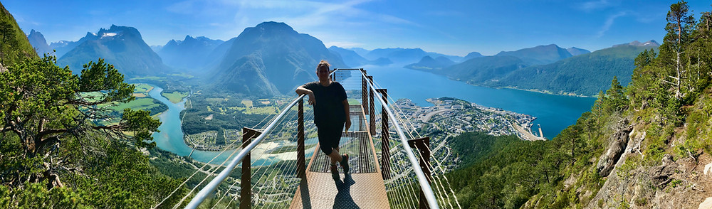 Utsikt över Åndalsnes, norska Vestlandet.