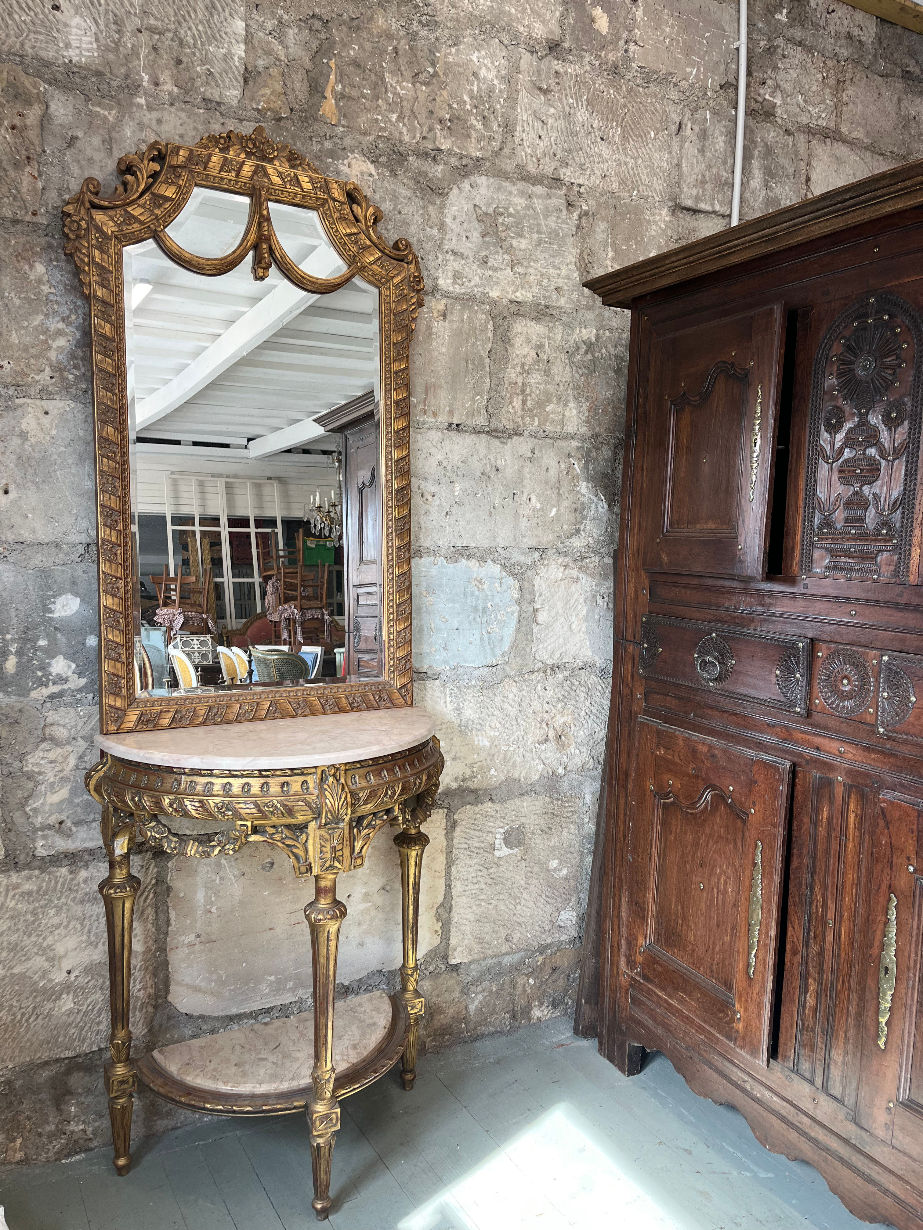 Ensemble console et trumeau 