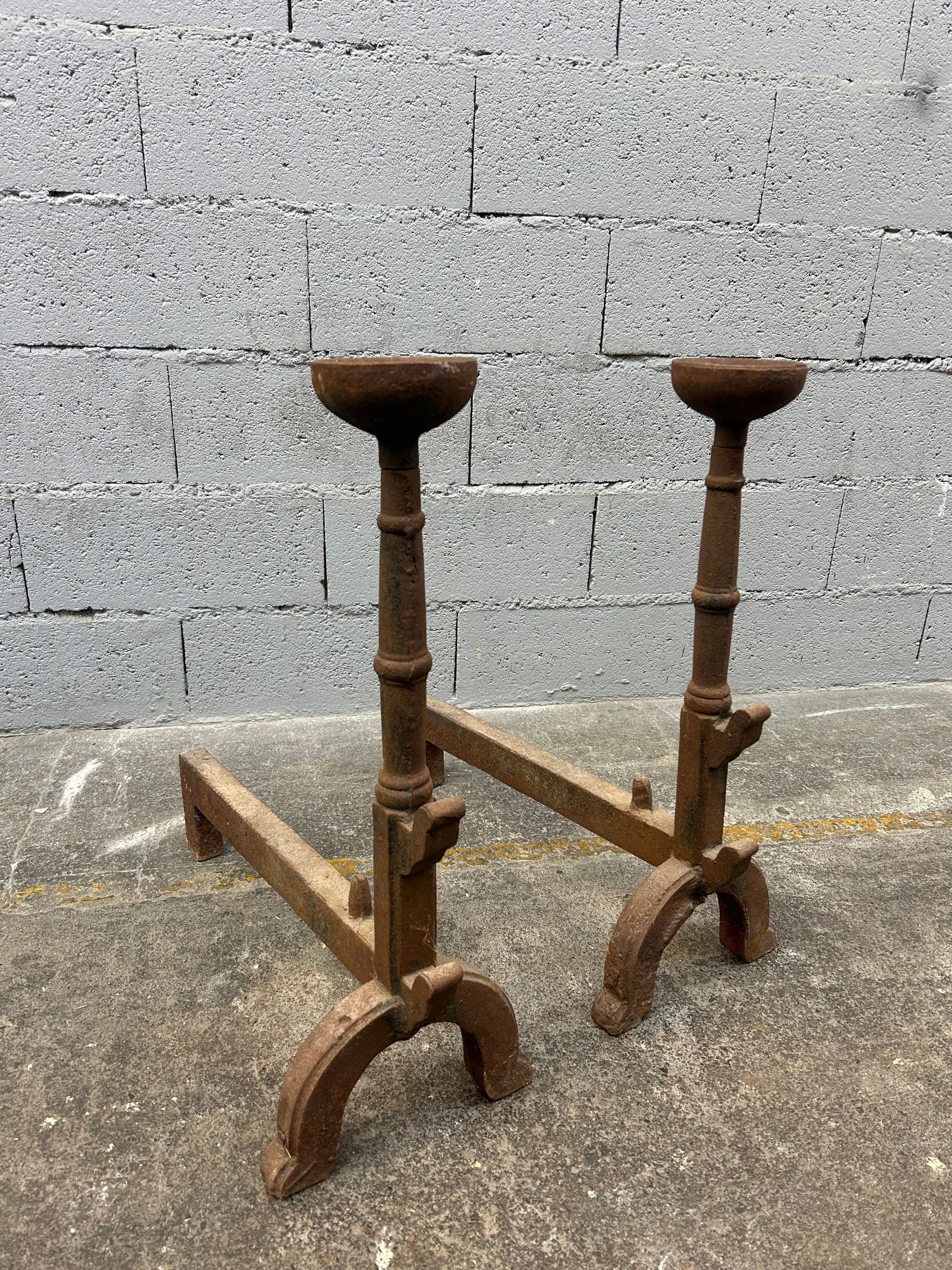 Paire de landiers | chenets 