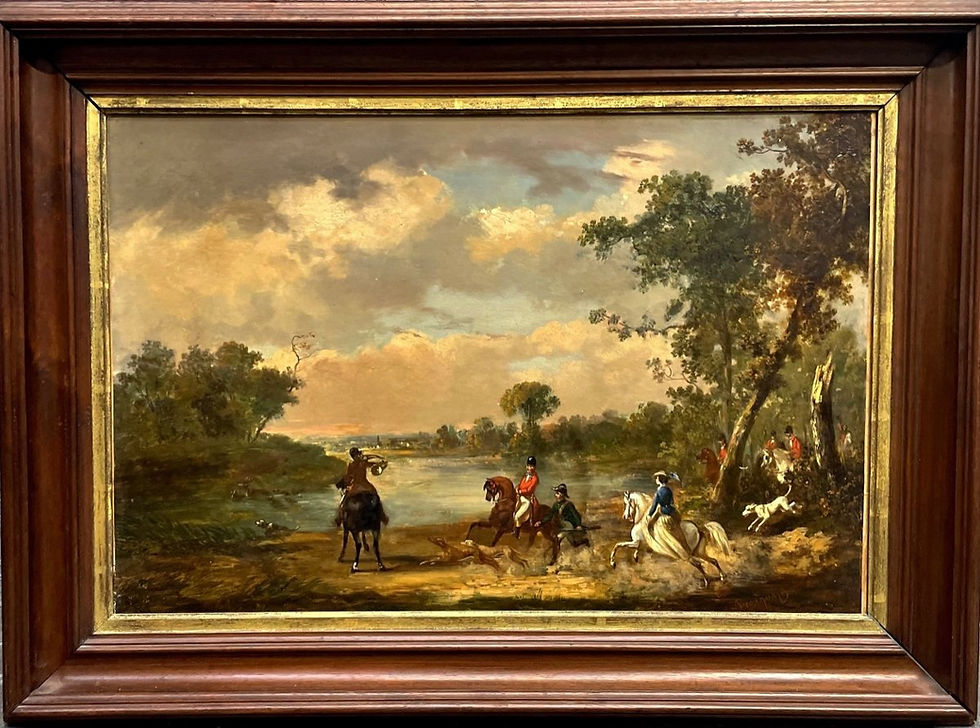 Miniature : Scène de grande Vénerie  