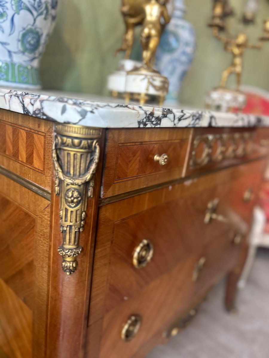 Miniature : Commode en marqueterie 