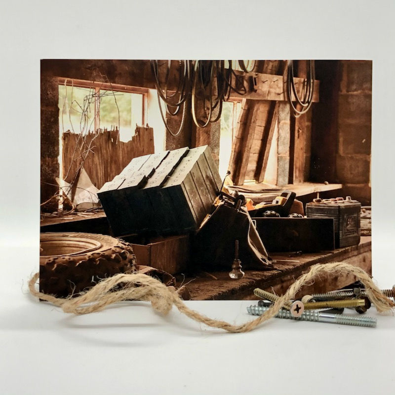 Thumbnail: Old Workbench (Blank) Greeting Card