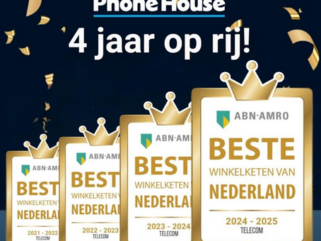 Phone House voor de 4e maal op een rij Telecom Retailer van het jaar