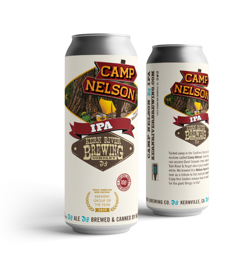 Camp Nelson 16oz beer can