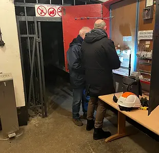 Le Président Serge BOLZINGER au Fort de Guentrange pour aider la reparations des radioamateurs de Thionville