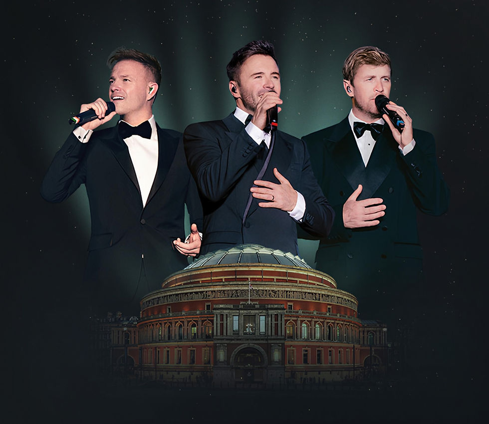 Westlife singing over the Royal Albert Hall