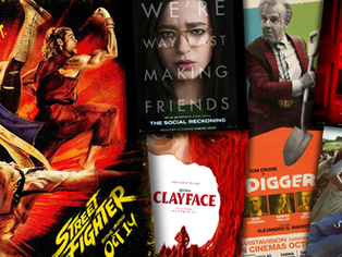 Collage of movie posters, including Street Fighter, The Social Reckoning, Clayface, Digger, Other Mommy, and Sense and Sensibility - all movies releasing October 2026 in the Philippines.
