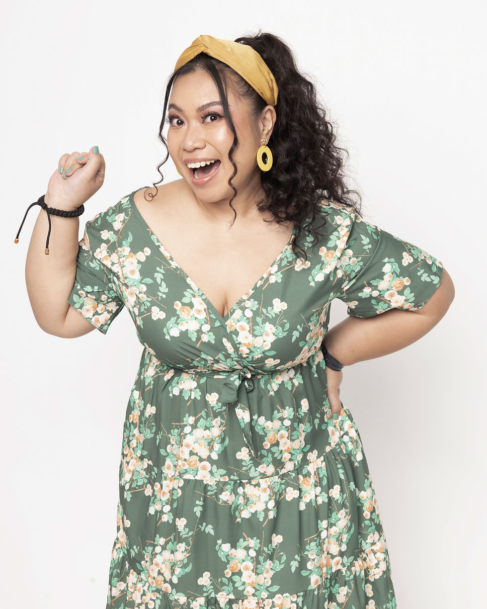 Hannah Lee portrays Moira, the villa’s lively, funny, and loving accountant.