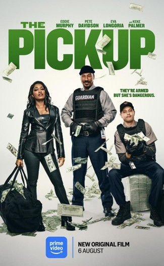 poster for The Pickup starring Keke Palmer, Eddie Murphy, and Pete Davidson