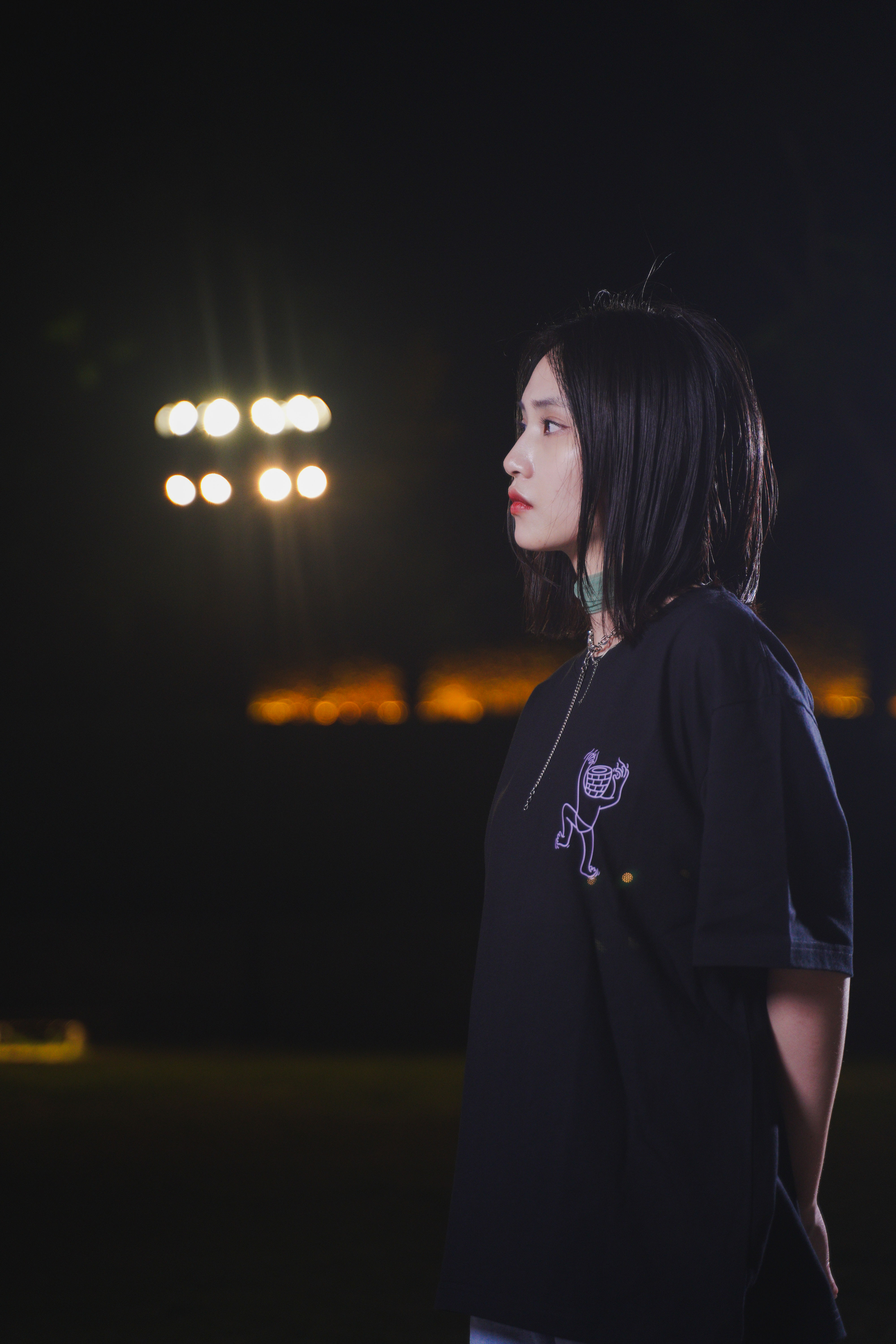 「哀」Nightime in Tamsui | T-shirt