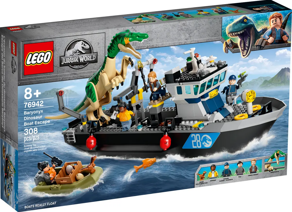 LEGO 76942 Jurassic World: Baryonyx Dinosaur Boat Escape - Retired