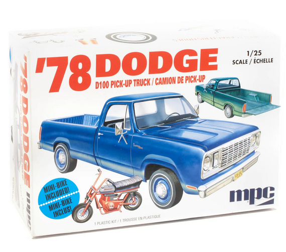 MPC 1978 Dodge D100 Custom Pickup 1:25 Scale Model Kit